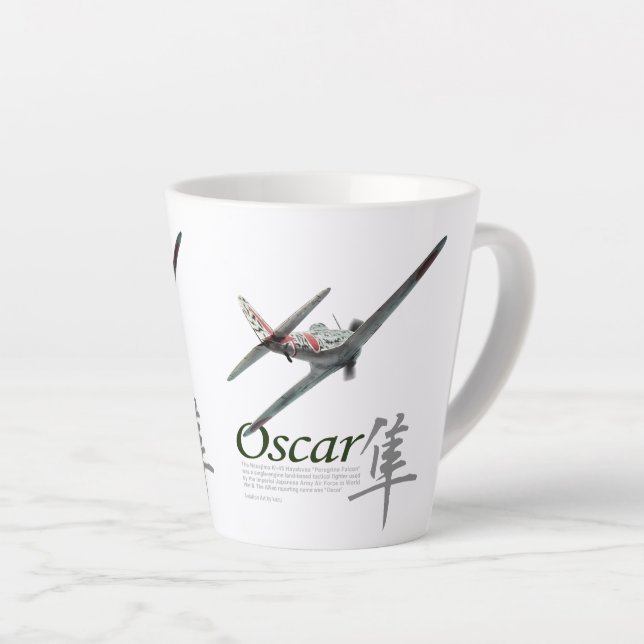 Tasse Latte Nakajima Ki-43"Oscar"一式戦闘機「隼」 (Angle droit)