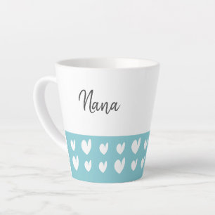 Tasse Latte Nana Heart Turquoise