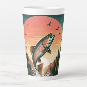 Tasse Latte Nature extérieure de la truite