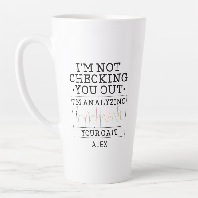 Tasse Latte Ne Pas Vous Vérifier Physique Thérapiste Fun Perso (Gauche)