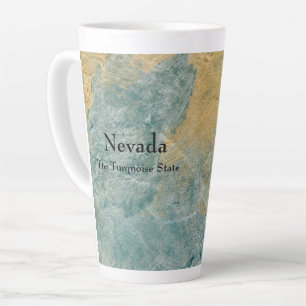 Tasse Latte Nevada l'État Turquoise