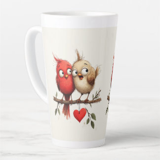 Tasse Latte New Year, Love, Birds
