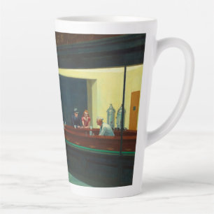 Tasse Latte Nighthawks peinture par Edward Hopper