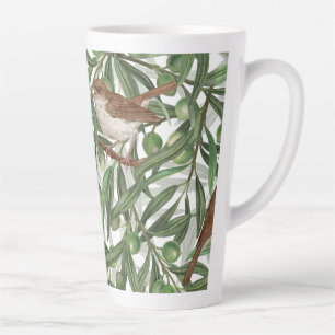 Tasse Latte Nightingales dans l'olivier