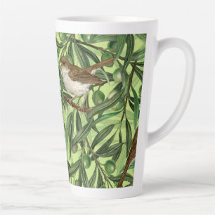 Tasse Latte Nightingales dans l'olivier 2