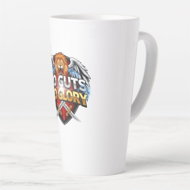 Tasse Latte No Guts, No Glory: Motivational & Success Mindset (Angle droit)
