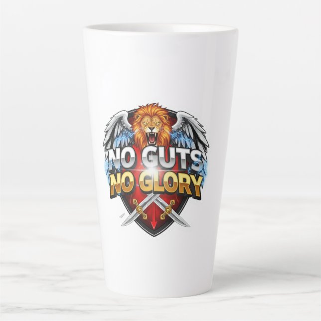Tasse Latte No Guts, No Glory: Motivational & Success Mindset (Devant)