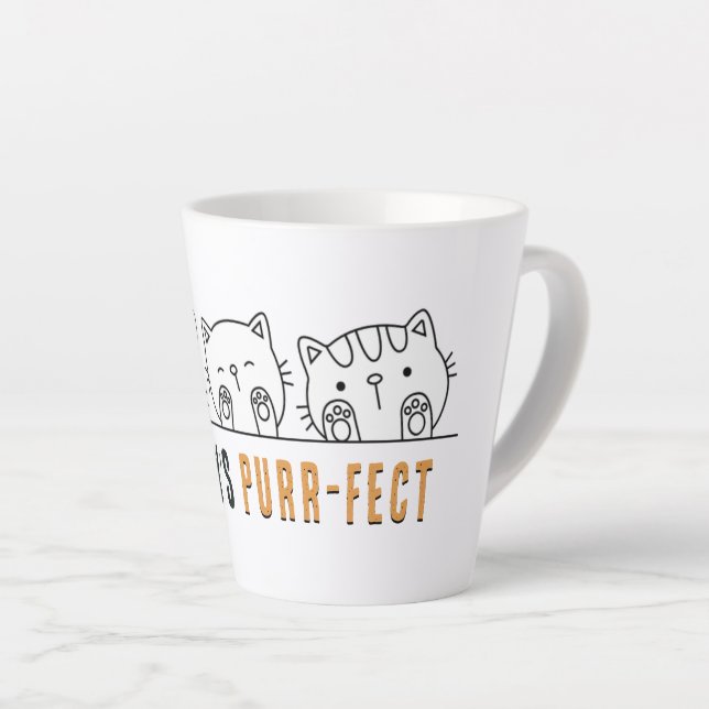 Tasse Latte Nobody's Purr-fect (Angle droit)