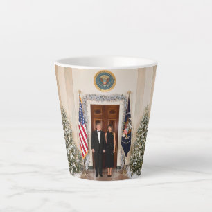 Tasse Latte Noël à la Maison Blanche Donald Trump & Melania