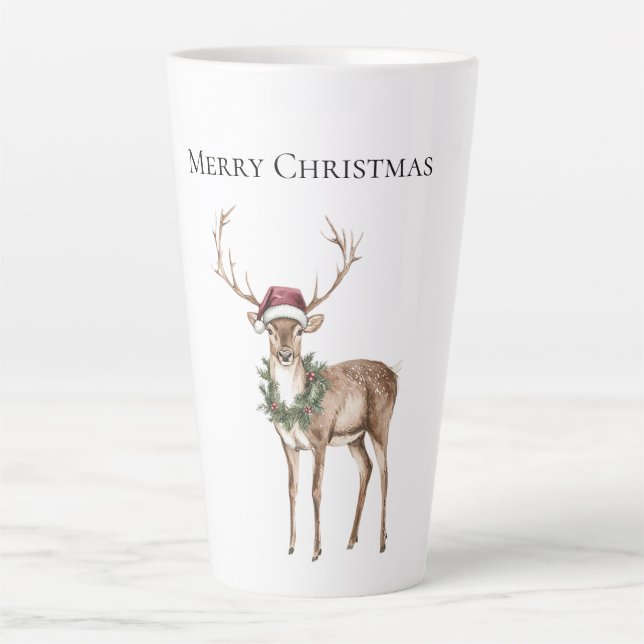 Tasse Latte Noël Casquette rouge (Devant)