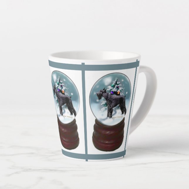 Tasse Latte Noël du géant Schnauzer (Angle droit)