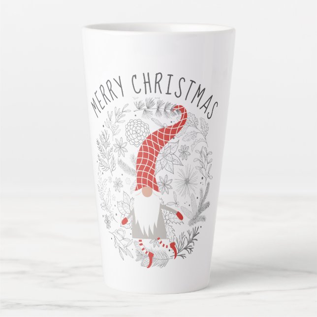 Tasse Latte Noël Gnome (Devant)