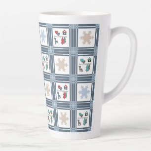 Tasse Latte Noël, nouvel an, cerf