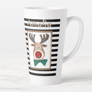 Tasse Latte Noël, nouvelle année, cerf