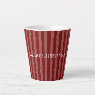 Tasse Latte Noël Rayures Rouges Or