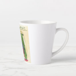 Tasse Latte Noël Souhaite Mignonne Enfant & Kitty Chat Noël
