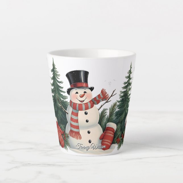 Tasse Latte Noël traditionnel Vintage (Devant)