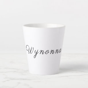 Tasse Latte Noir et blanc personnalisé