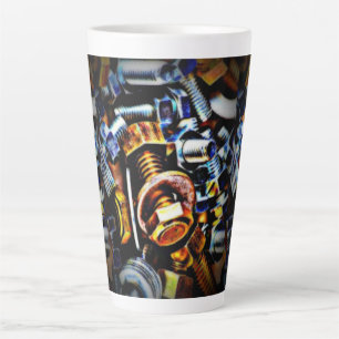Tasse Latte Noix et boulons Pop Art