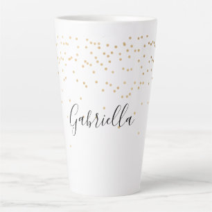 Tasse Latte Nom Confetti Glam Gold