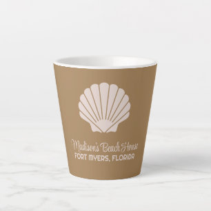 Tasse Latte Nom, emplacement et couleur personnalisés