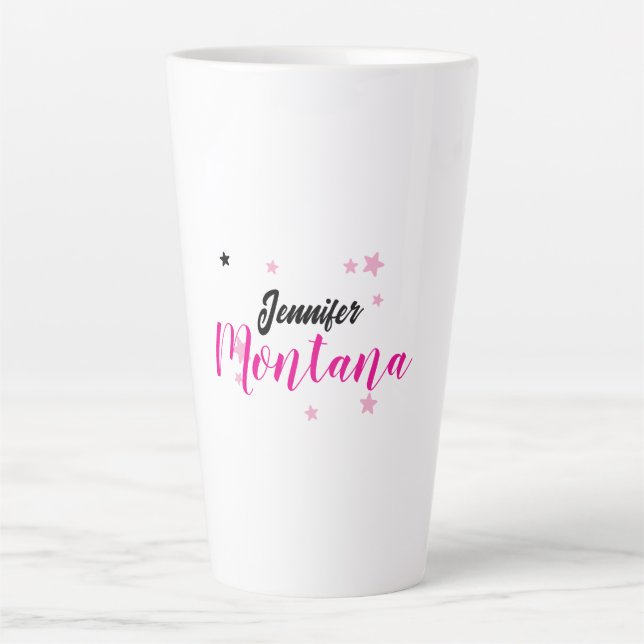 Tasse Latte Nom minimaliste moderne élégant professionnel (Devant)