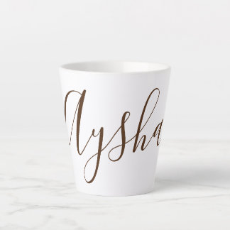 Tasse Latte Nom personnalisé personnalisé
