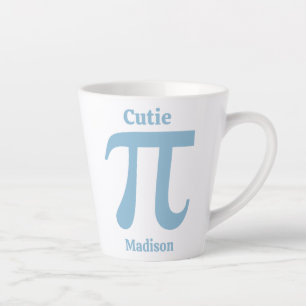 Tasse Latte Nom personnalisé Pi / Cutie Pi
