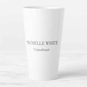 Tasse Latte Nom professionnel minimaliste classique simple