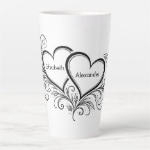 Noms de couples Cadeau noir et blanc