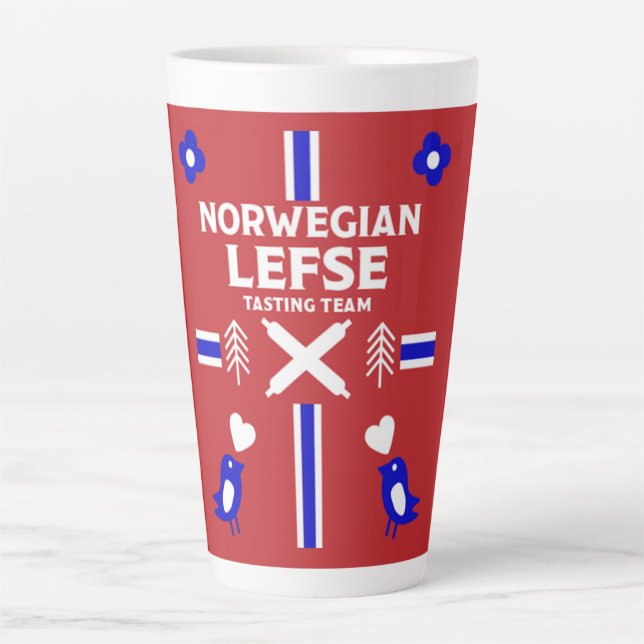 Tasse Latte Norvégien Lefse Flatpain (Devant)