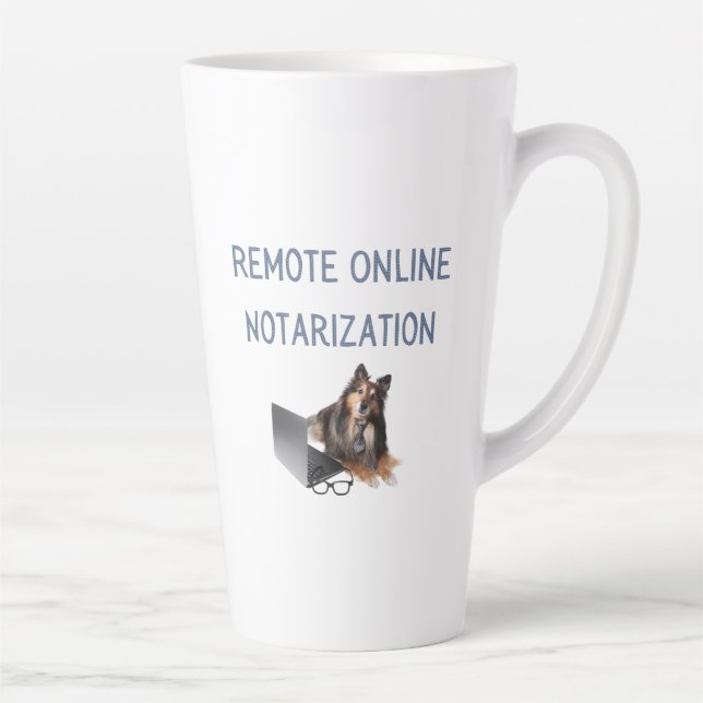 Tasse Latte Notarification en ligne à distance | 17 oz | Latte (Droite)