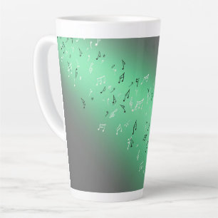 Tasse Latte Notes musicales au clair de lune