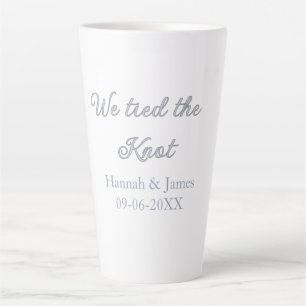 Tasse Latte nous avons noué le nœud nom mariage date de fiança