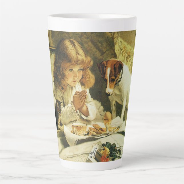 Tasse Latte Nous Prions, Suspendez Charles Burton Barber (Devant)