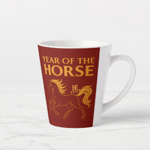 Tasse Latte Nouvel An Chinois Zodiaque 2026 Cheval