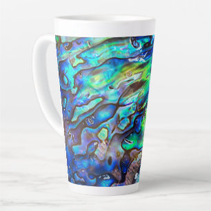 Tasse Latte Nouvelle-Zélande Abalone Paua Shell Motif 1