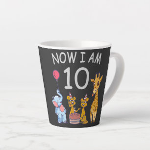 Tasse Latte Now I, 10 ans d'âge 10 Birthday