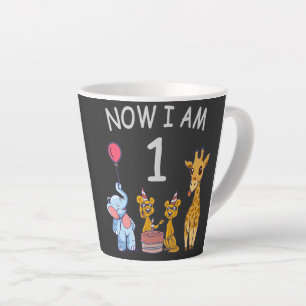 Tasse Latte Now I le 1er jour du Birthday