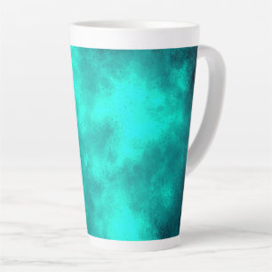 Tasse Latte Nuage de tempête d'émeraude