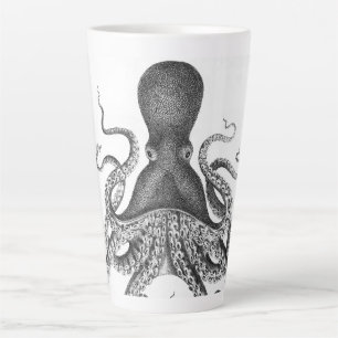 Tasse Latte Octopus d'impression Vintage