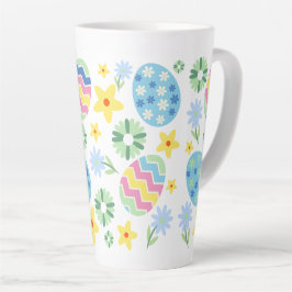 Tasse Latte Oeuf de Pâques floral