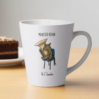Tasse Latte Œuvre d'art avec jeu de mots sur le Tubacabra joua
