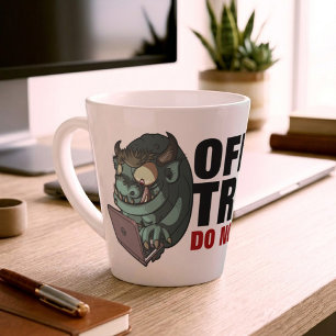 Tasse Latte Office Troll Ne Pas Se Nourrir ! Caricature Troll 
