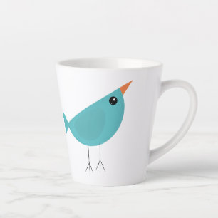 Tasse Latte Oiseaux fantaisistes adorables, Art de la nature