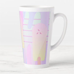 Tasse Latte Ombre Été Glace Crème Pop Rayures Gouttes