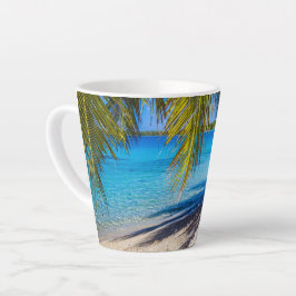 Tasse Latte Ombres sur la plage