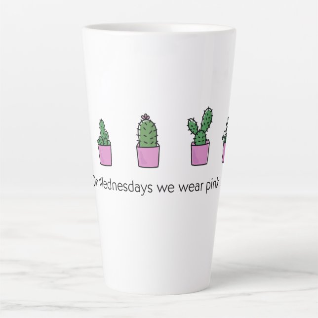 Tasse Latte On Wednesdays We Wear Pink (Devant)