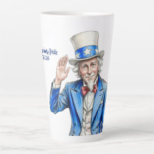 Tasse Latte Oncle Sam Joyeux 14 juillet Patriotique