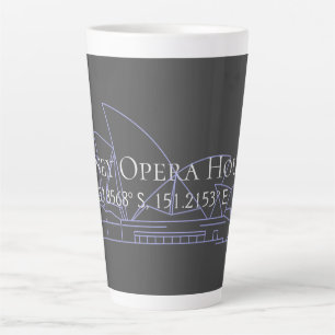 Tasse Latte Opéra de Sydney Latitude Longitude